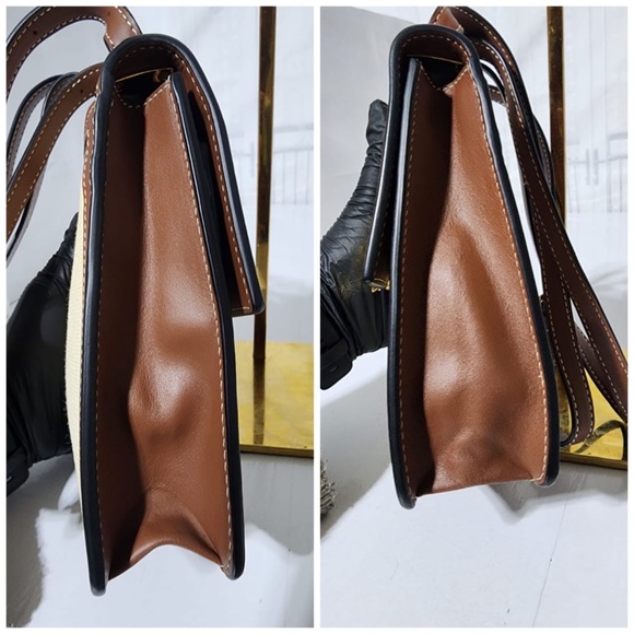 Authentic Burberry Thomas Burberry TB Shoulder Bag Brown/Cream - Picture 10 of 14